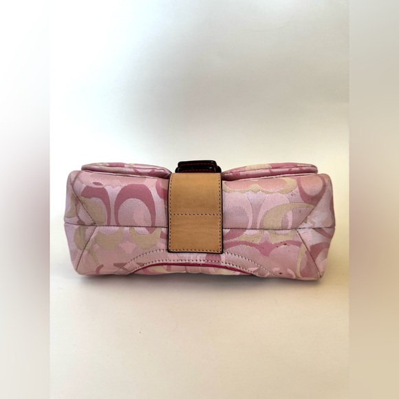 Vintage Y2K Coach Pink SoHo Canvas Buckle Flap Shoulder Purse Bag - Picture 8 of 16
